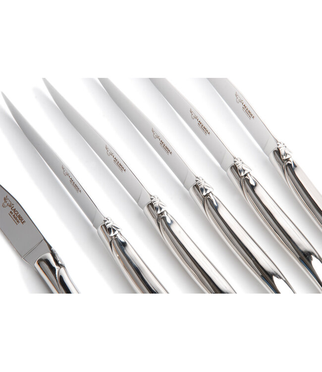 Laguiole en Aubrac 6 steakmessen rvs - glanzend