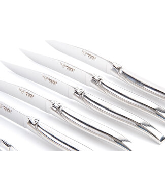 Laguiole en Aubrac 6 steakmessen rvs - glanzend