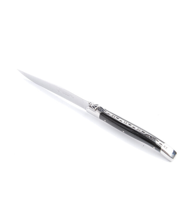 Laguiole en Aubrac 6 steakmessen corne presée - glanzend
