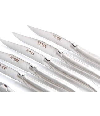 Laguiole en Aubrac 6 steakmessen rvs - mat
