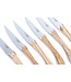 Laguiole en Aubrac 6 steakmessen ecir - olijfhout