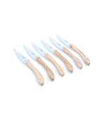 Laguiole en Aubrac 6 steakmessen ecir - olijfhout