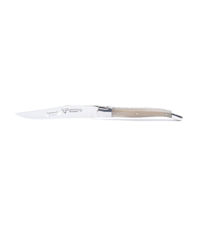 Laguiole en Aubrac 6 steakmessen hoorn variaties - glanzend