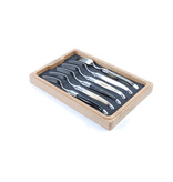 Laguiole en Aubrac 6 vorken hoorn variaties - glanzend