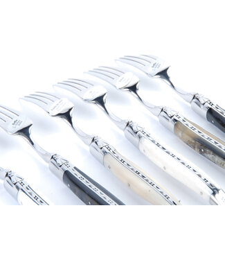 Laguiole en Aubrac 6 vorken hoorn variaties - glanzend