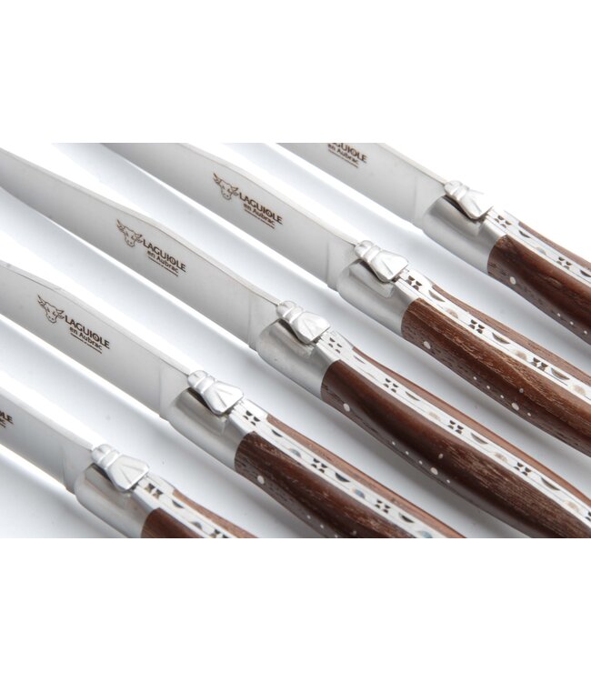 Laguiole en Aubrac 6 steakmessen as - mat