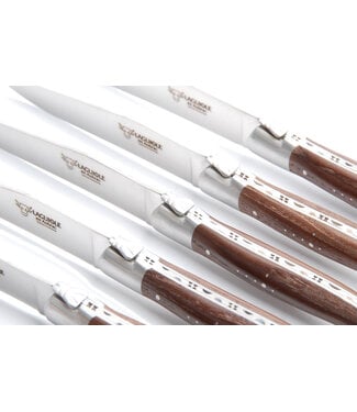 Laguiole en Aubrac 6 steakmessen as - mat