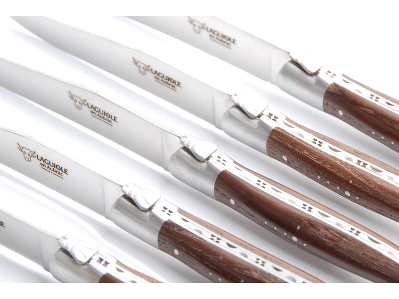 Laguiole en Aubrac 6 steakmessen frêne