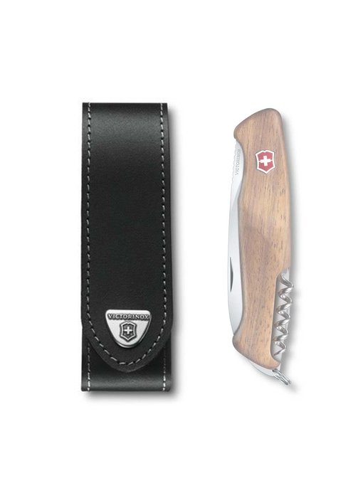 Victorinox opbergtasje zwart leder - voor Ranger Wood