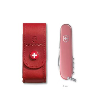 Victorinox Opbergtasje rood leder