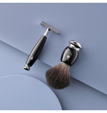 Muhle Vivo scheerset in zwart edelhars - safety razor - kwast zwart dassenhaar