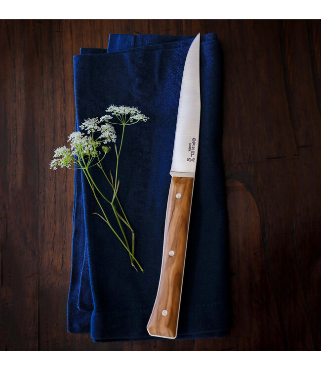 Opinel Facette 4 steakmessen - olijfhout
