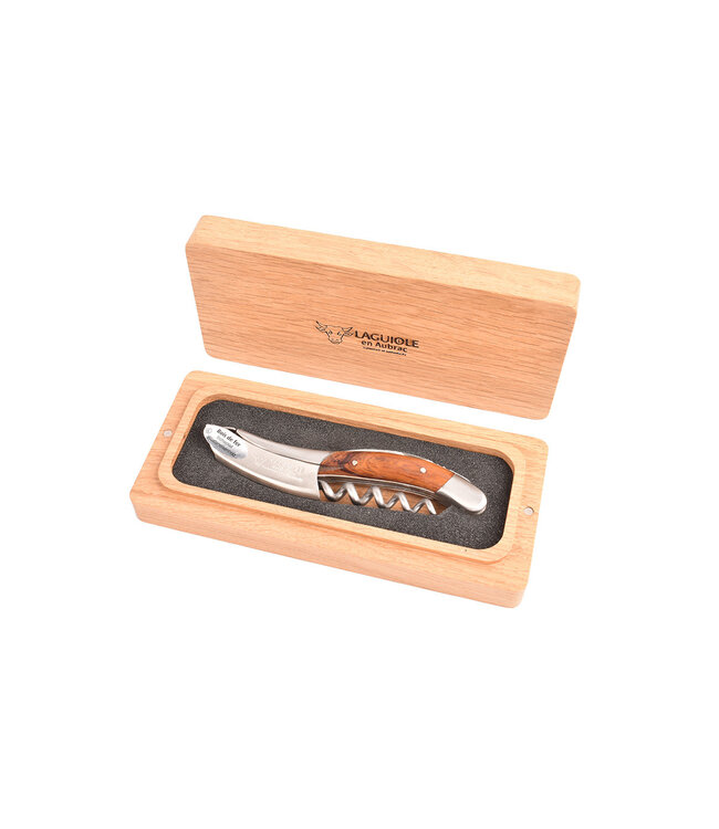 Laguiole en Aubrac kurkentrekker met heft in bois de fer - mat