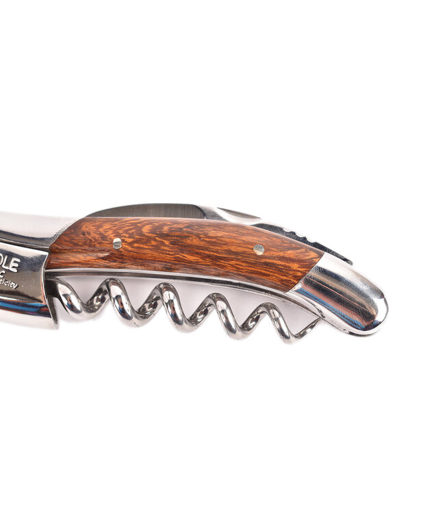 Laguiole en Aubrac kurkentrekker met heft in bois de fer - glanzend