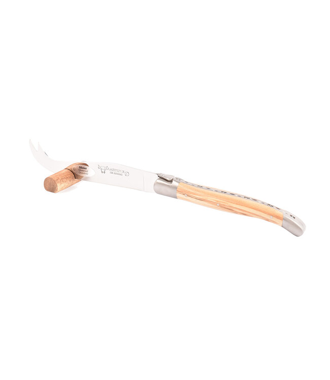 Laguiole en Aubrac kaasmes met heft in olijfhout