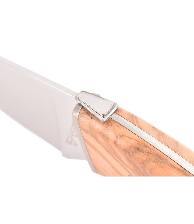 Laguiole en Aubrac Buron kaasmes met heft in olijfhout