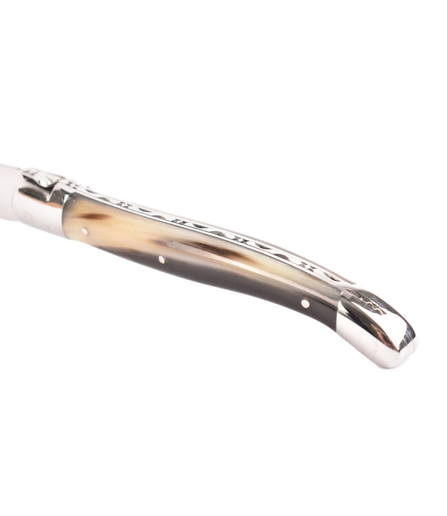 Laguiole en Aubrac kaasmes met heft in punthoorn