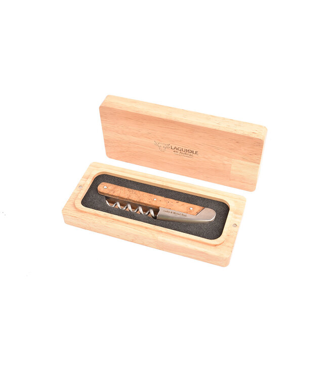 Laguiole en Aubrac kurkentrekker André & Michel Bras met heft in teck - mat