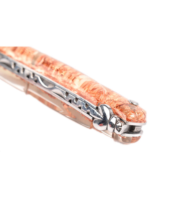 Laguiole en Aubrac 12cm acryl met koper schilfers - plein manche - glanzend