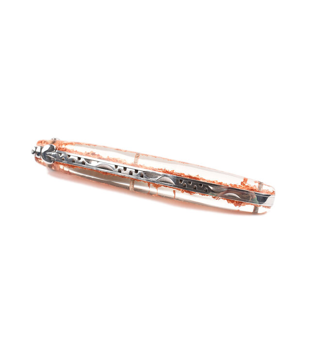 Laguiole en Aubrac 12cm acryl met koper schilfers - plein manche - glanzend