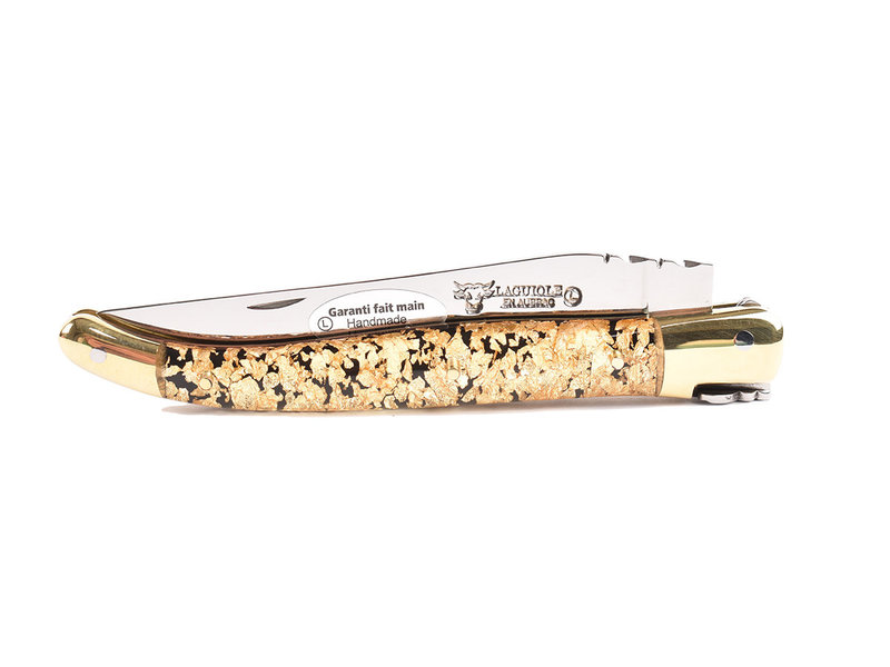 Laguiole en Aubrac 12cm goud schilfers - messing