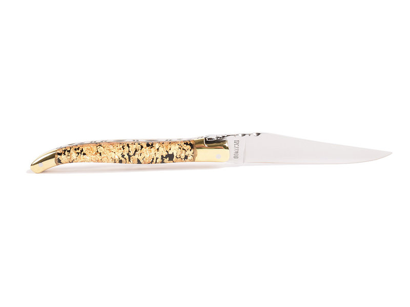 Laguiole en Aubrac 12cm goud schilfers - messing