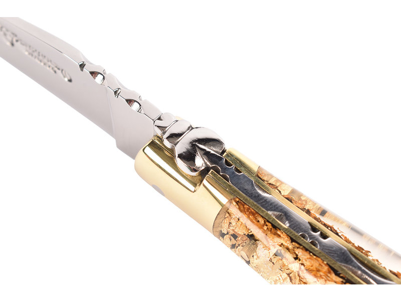 Laguiole en Aubrac 12cm goud schilfers - messing