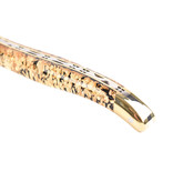 Laguiole en Aubrac 12cm goud schilfers - messing