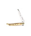Laguiole en Aubrac 12cm acryl met goud schilfers - messing
