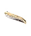 Laguiole en Aubrac 12cm acryl met goud schilfers - messing