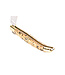 Laguiole en Aubrac 12cm acryl met goud schilfers - messing