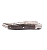Laguiole en Aubrac 12cm rood carbone - double platines - matte eindstukken