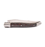 Laguiole en Aubrac 12cm rood carbone - double platines - matte eindstukken