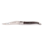 Laguiole en Aubrac 12cm rood carbone - double platines - matte eindstukken