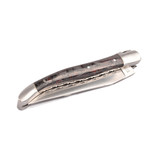 Laguiole en Aubrac 12cm rood carbone - double platines - matte eindstukken