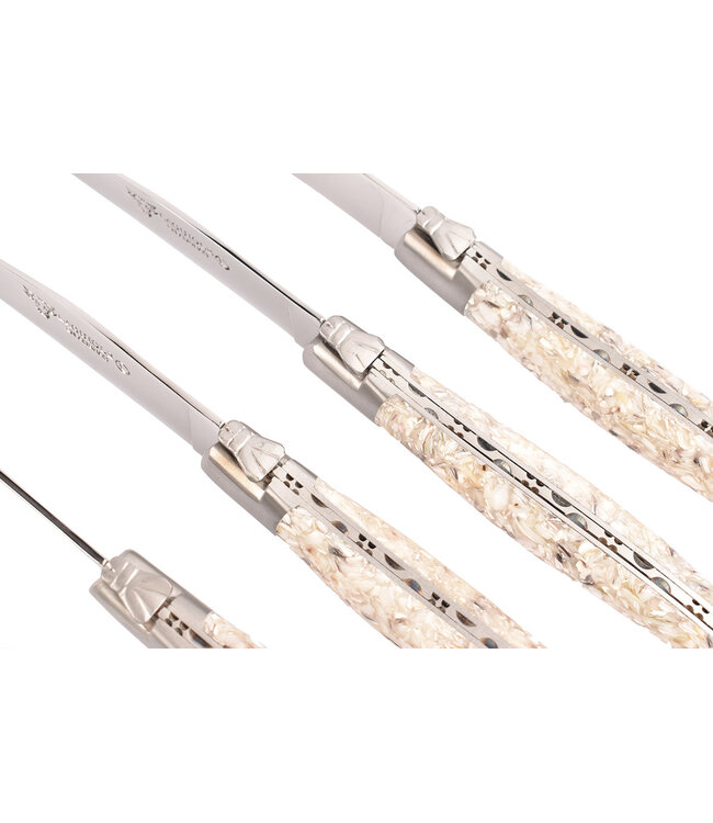 Laguiole en Aubrac 6 steakmessen oesterschelp