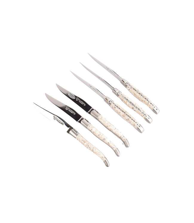 Laguiole en Aubrac 6 steakmessen oesterschelp