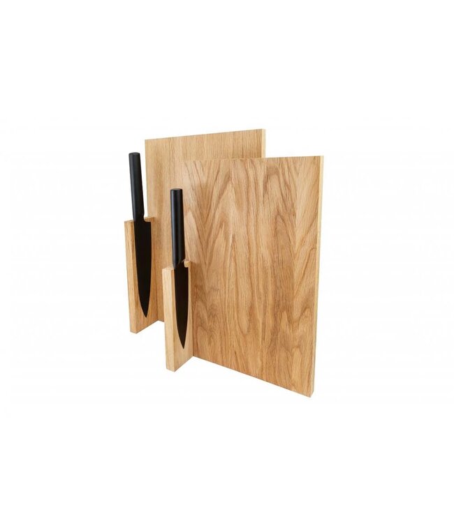 Clap Design Snijplank eikenhout met mesmagneet