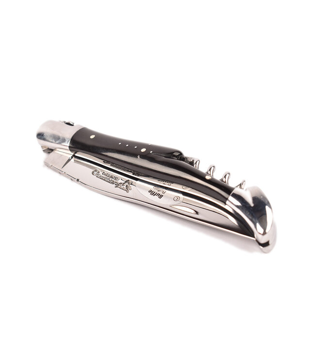 Laguiole en Aubrac 12cm buffelhoorn met kurkentrekker