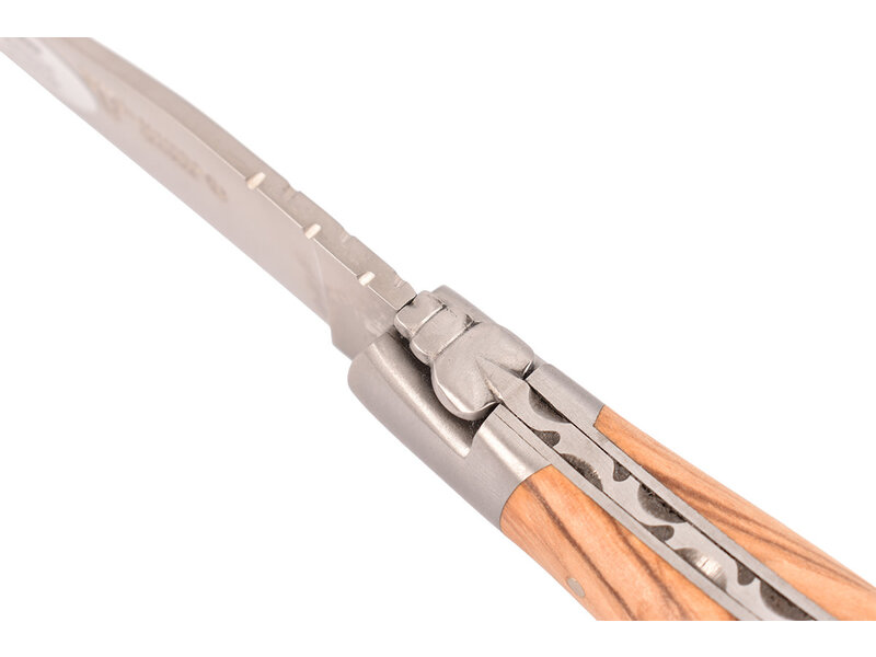 Laguiole en Aubrac 12cm olijfhout met kurkentrekker