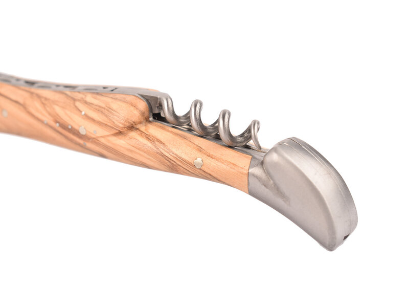 Laguiole en Aubrac 12cm olijfhout met kurkentrekker