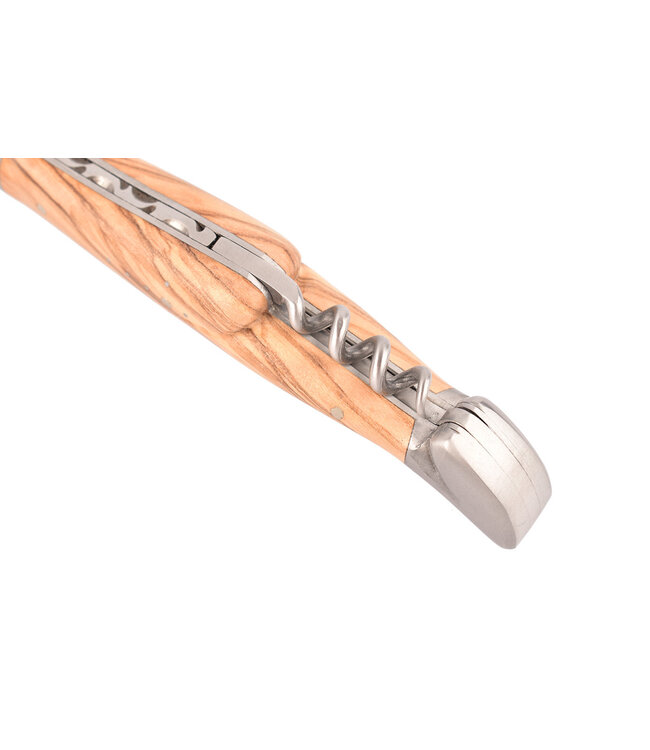 Laguiole en Aubrac 12cm olijfhout met kurkentrekker