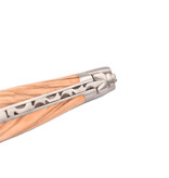 Laguiole en Aubrac 12cm olijfhout met kurkentrekker