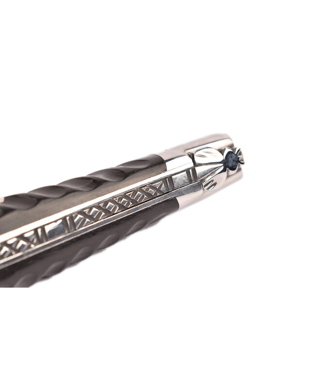 Laguiole en Aubrac 12cm ebben - torsadé - glanzend