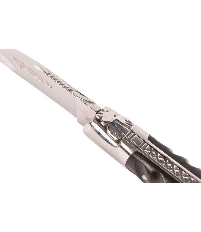Laguiole en Aubrac 12cm ebben - torsadé - glanzend