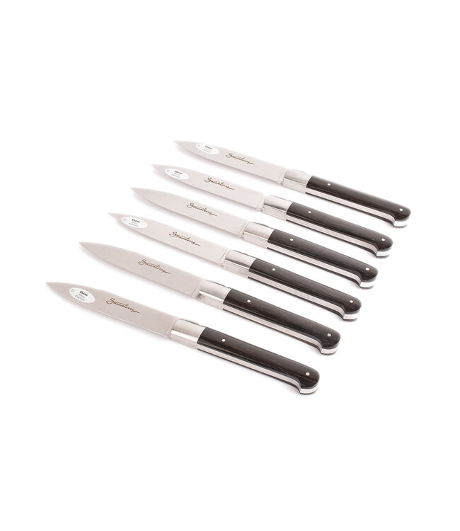 Sauveterre 6 steakmessen met heft in ebbenhout