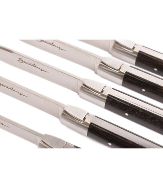 Sauveterre 6 steakmessen met heft in ebbenhout