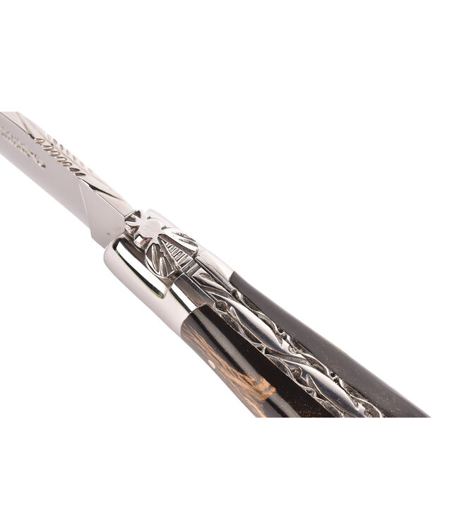 Laguiole en Aubrac 12cm cactus - platines guillochées - glanzend