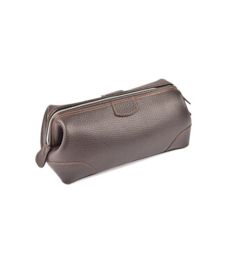 F.Hammann toilettas  kalfsleder bruin XL