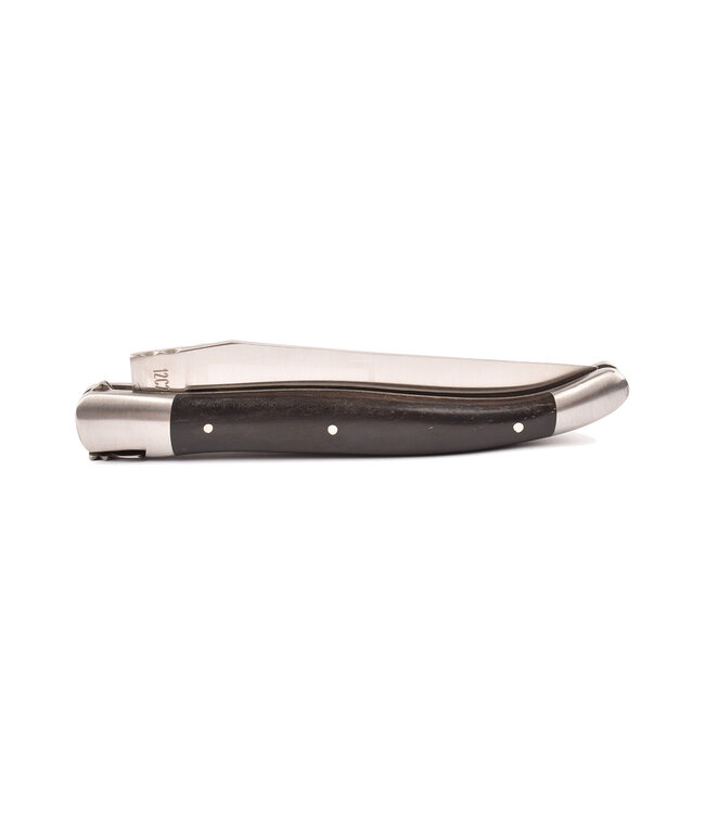 Laguiole en Aubrac 12cm ebbenhout - guêpe - platines guillochées - mat